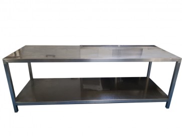 234CM STAINLESS STEEL TABLE WITH BOTTOM SHELF