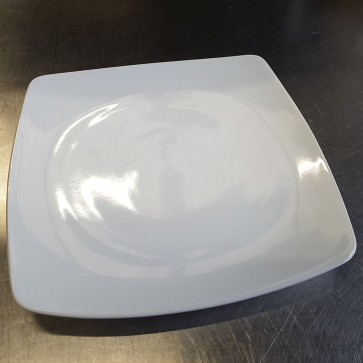 Medium Curved Square Ceramic Dining Plate