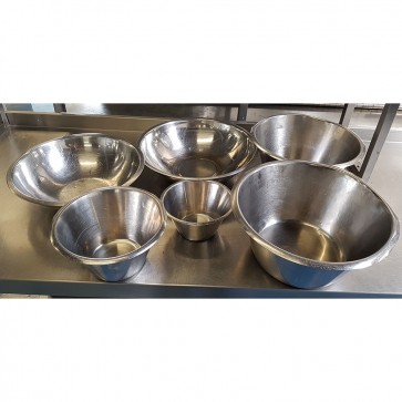 Set of 6 Stainless Steel Mixing Bowls