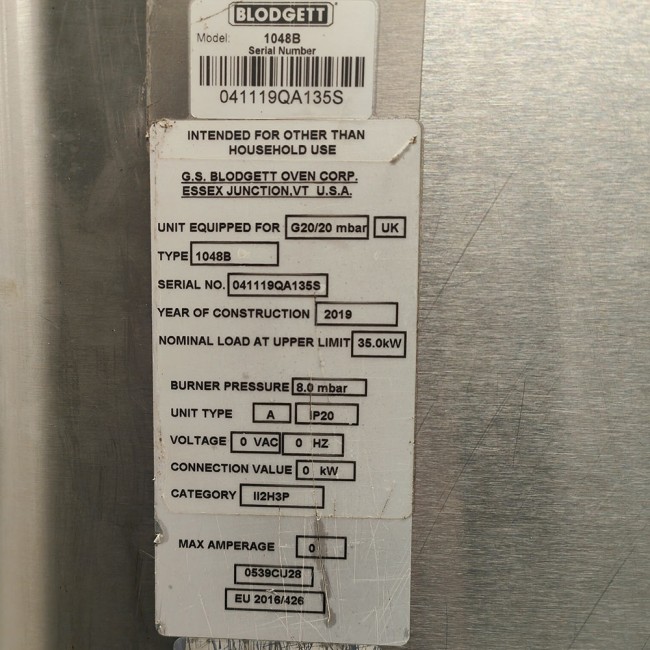 Blodgett Gas Double Pizza Oven 1048B Used Ovens Used Cooking