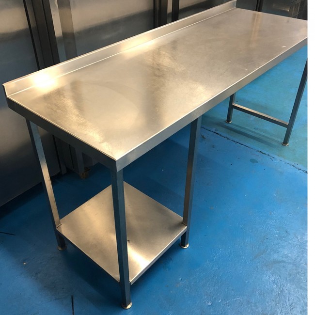 Stainless Steel Table with Left bottom Shelf. 180 WIDE