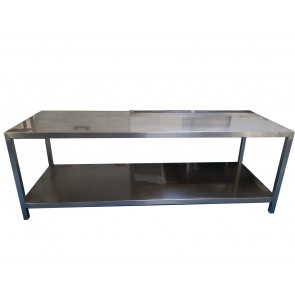 234CM STAINLESS STEEL TABLE WITH BOTTOM SHELF