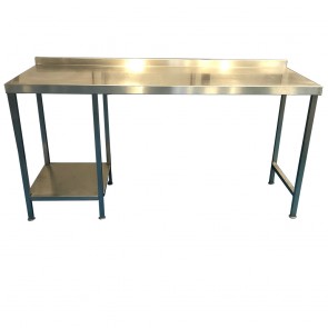  Stainless Steel Table with Left bottom Shelf. 180 WIDE