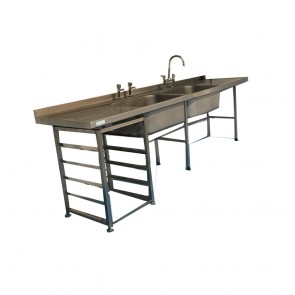 Used Large twin basing stainless steel sink