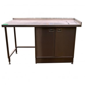 Stainless Steel Table with Double Door Storage