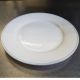 Ceramic Dining Plate with Grey Rim